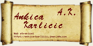 Ankica Karličić vizit kartica